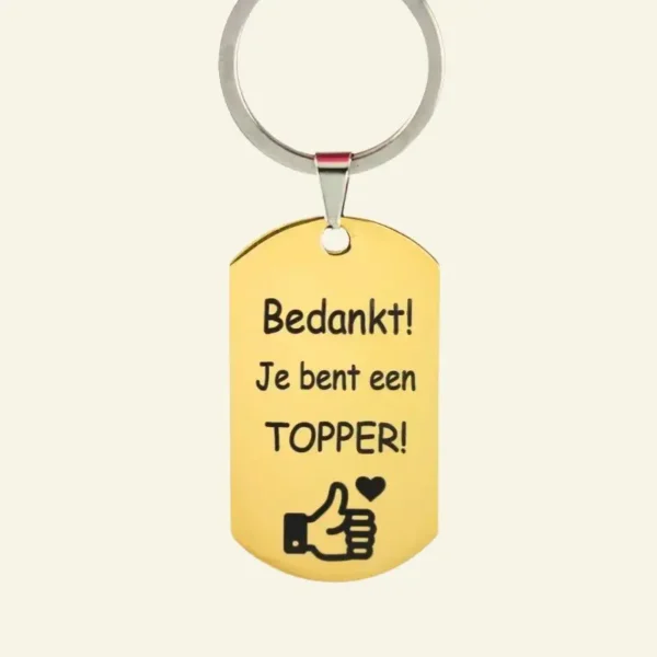 Sleutelhanger met tekst Titanium