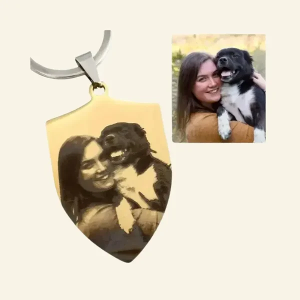 sleutelhanger met foto graveren