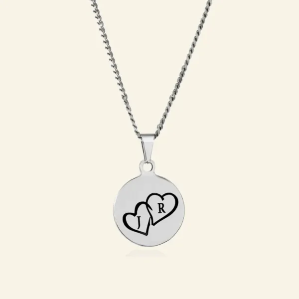 Ketting met letters zilver kleurig
