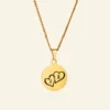 Ketting met letters goud kleurig graveren