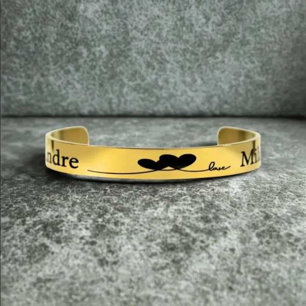 Gepersonaliseerde armband vrouw goud kleurig
