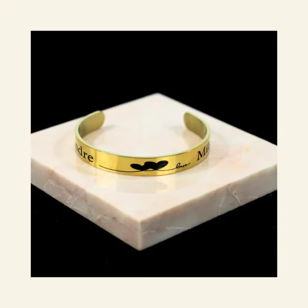 Gepersonaliseerde armband vrouw goud kleurig