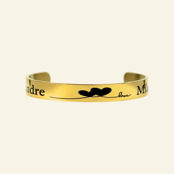 Gepersonaliseerde armband vrouw goud kleurig
