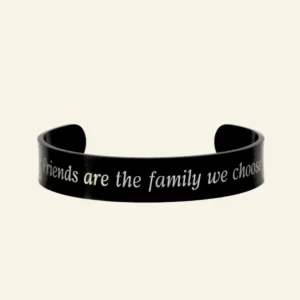 Mannen armband met tekst graveren zwart