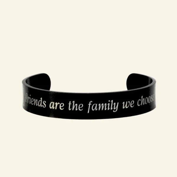 Mannen armband met tekst graveren zwart
