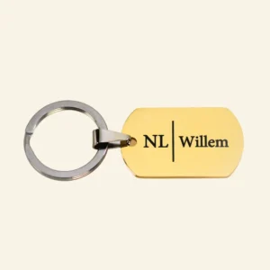 Gegraveerde Sleutelhanger met Naam goud