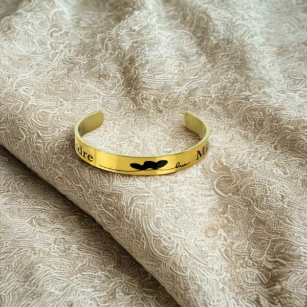 Gepersonaliseerde armband vrouw goud kleurig