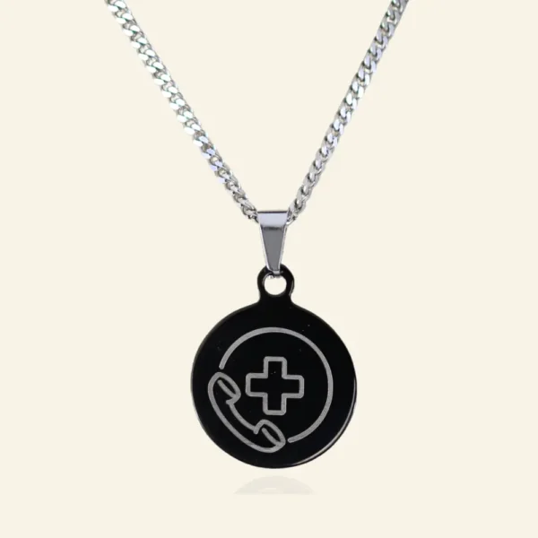SOS ketting met medische gegevens