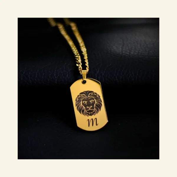Sterrenbeeld ketting voor mannen goudkleurig