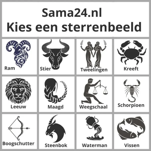 Vrouwen Sterrenbeeld Ketting met Gravure